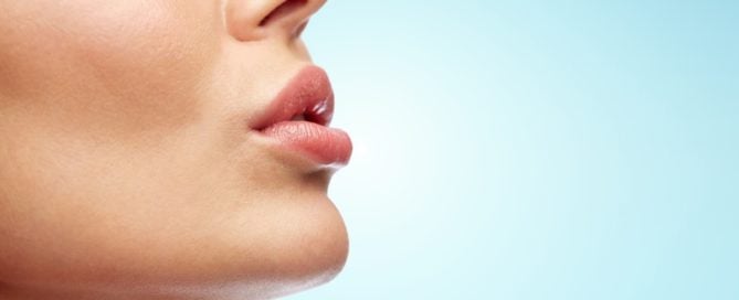 Closeup of a woman's lips